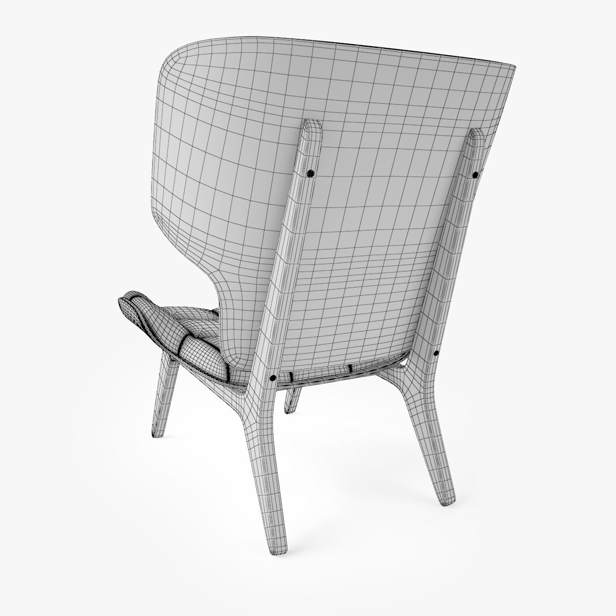 NORR11 Mammoth Chair and Ottoman 3D Model
