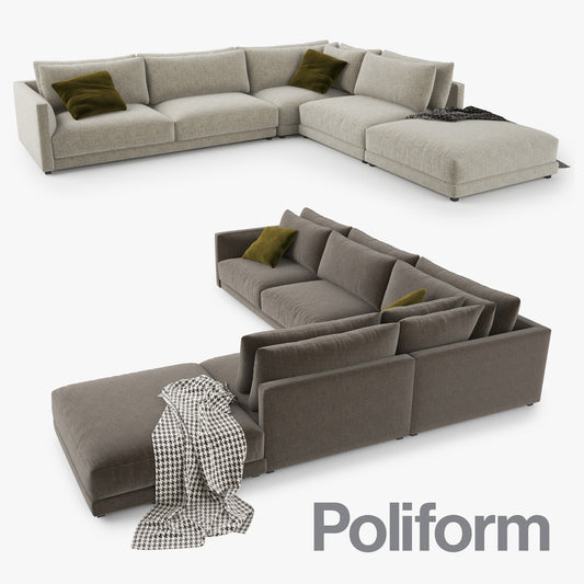 Poliform Bristol Sectional Sofa 3D Model