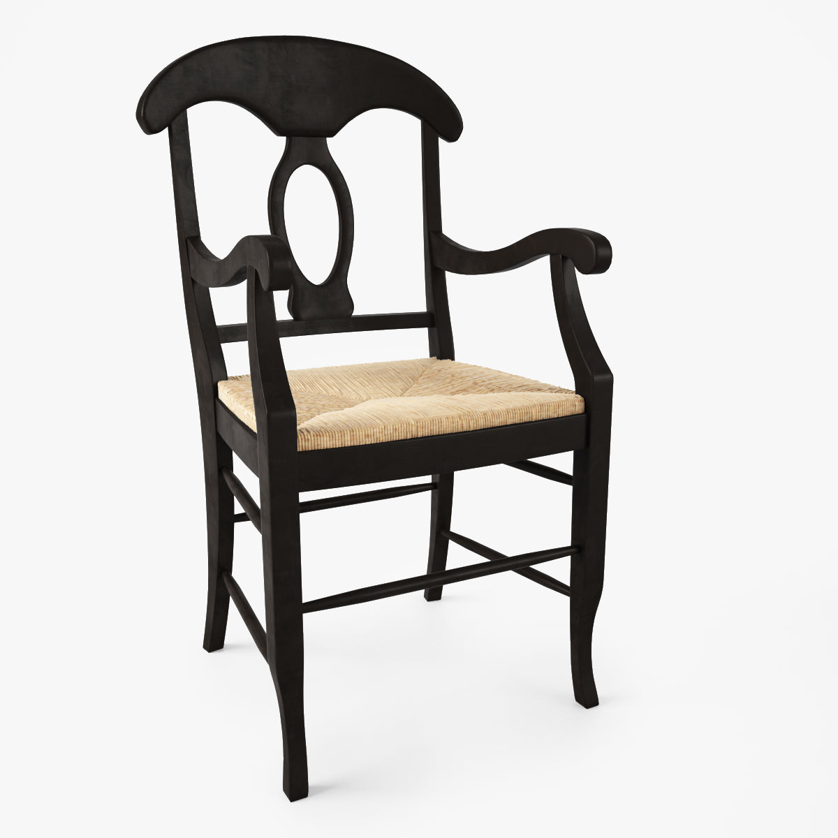 FREE Pottery Barn Napoleon Rush Seat Chair 3D Model