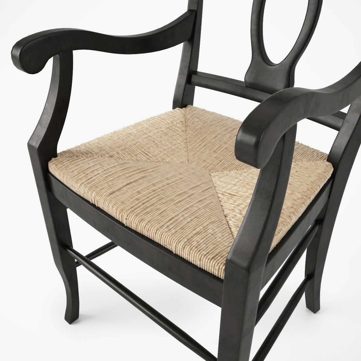 FREE Pottery Barn Napoleon Rush Seat Chair 3D Model