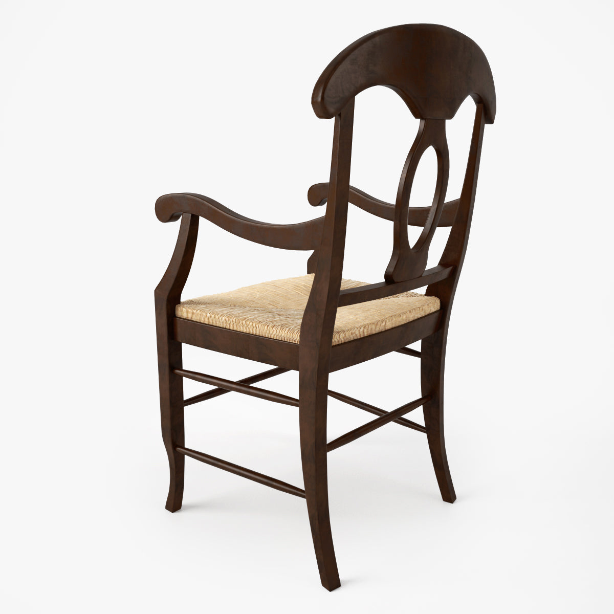 FREE Pottery Barn Napoleon Rush Seat Chair 3D Model