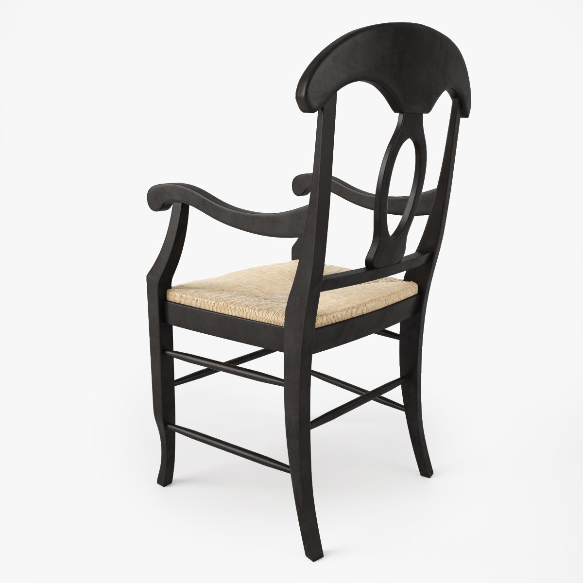 FREE Pottery Barn Napoleon Rush Seat Chair 3D Model