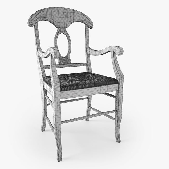 FREE Pottery Barn Napoleon Rush Seat Chair 3D Model