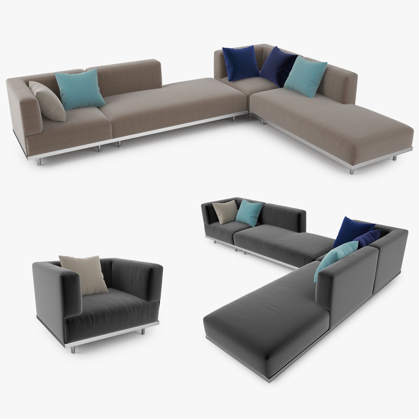 Royal Botania Lazy Sofa Collection 3D Model