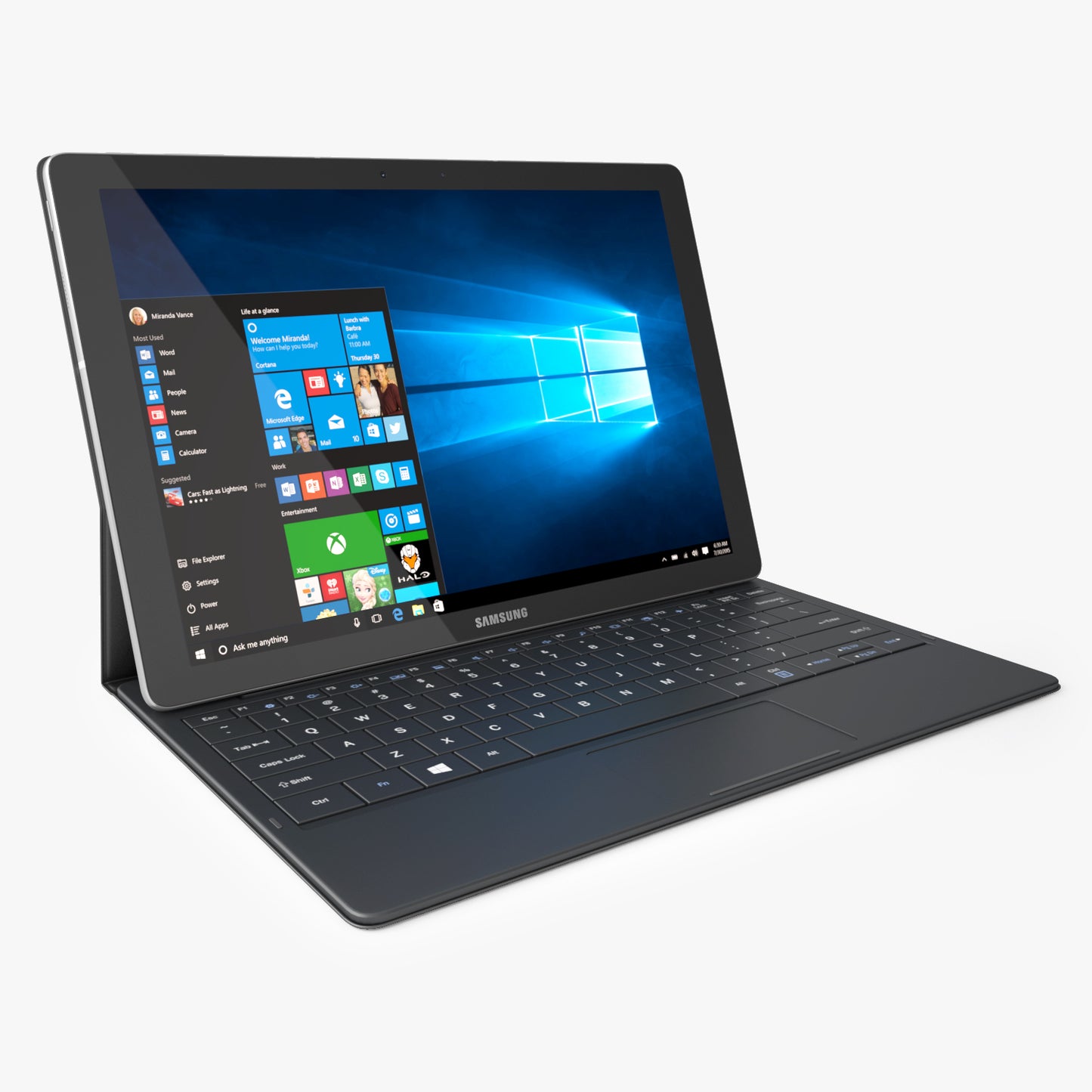 Samsung Galaxy TabPro S with Keyboard 3D Model