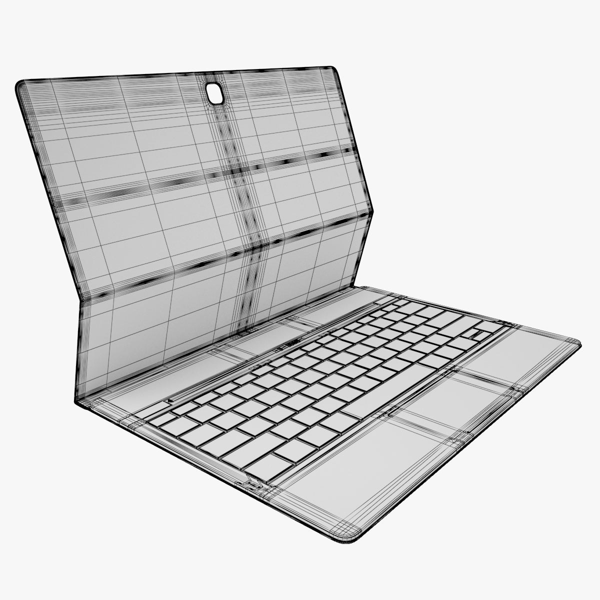 Samsung Galaxy TabPro S with Keyboard 3D Model