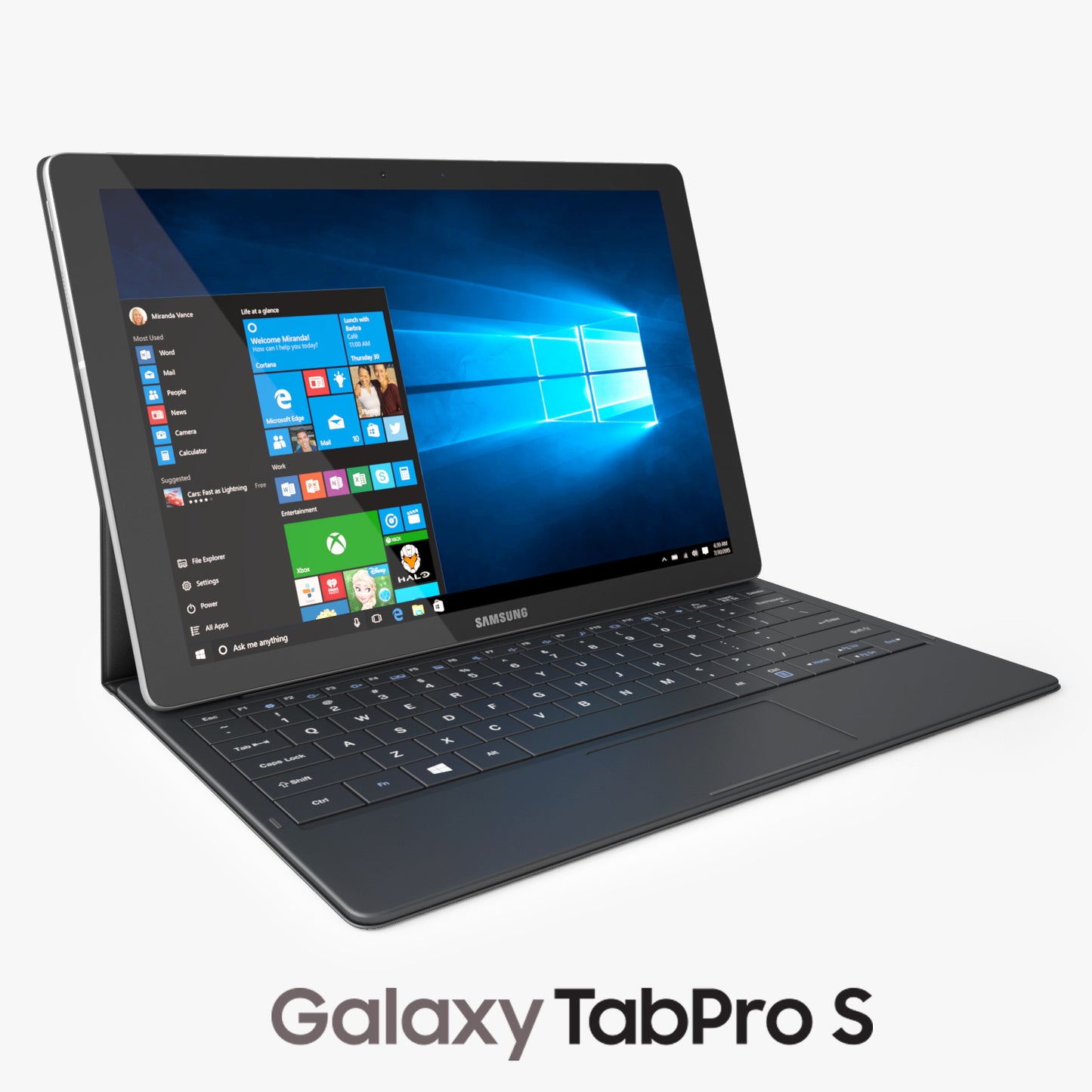 Samsung Galaxy TabPro S Black with Keyboard