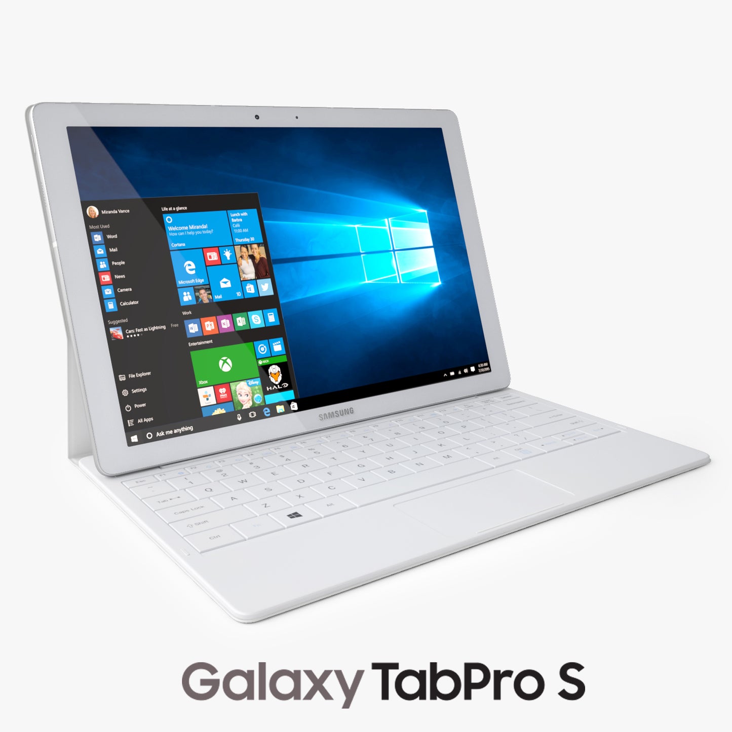 Samsung Galaxy TabPro S White with Keyboard