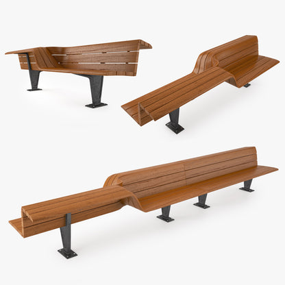 Metalco Sedis Torsion seats Bench 3D Model