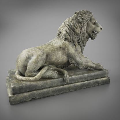 Stone Lion Sculpture 3D Model