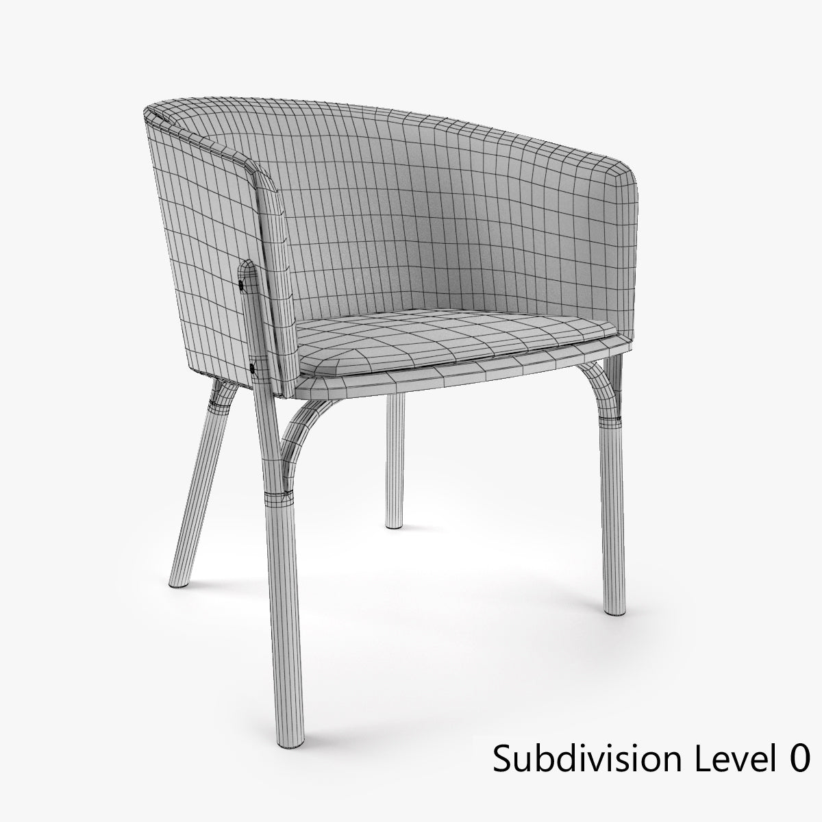 Ton Split Armchair 3D Model