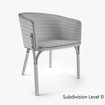 Ton Split Armchair 3D Model