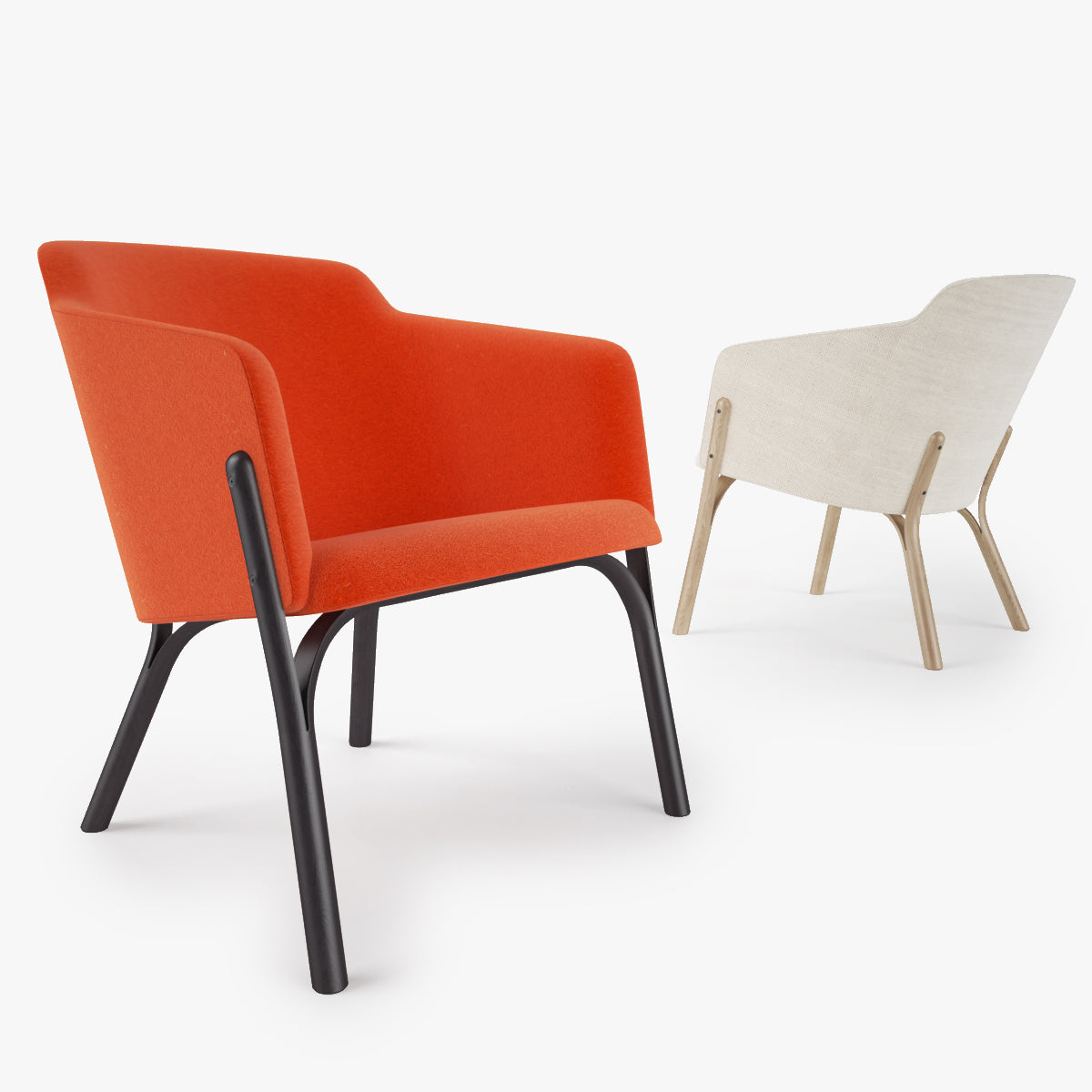Ton Lounge Armchair Split 3D Model