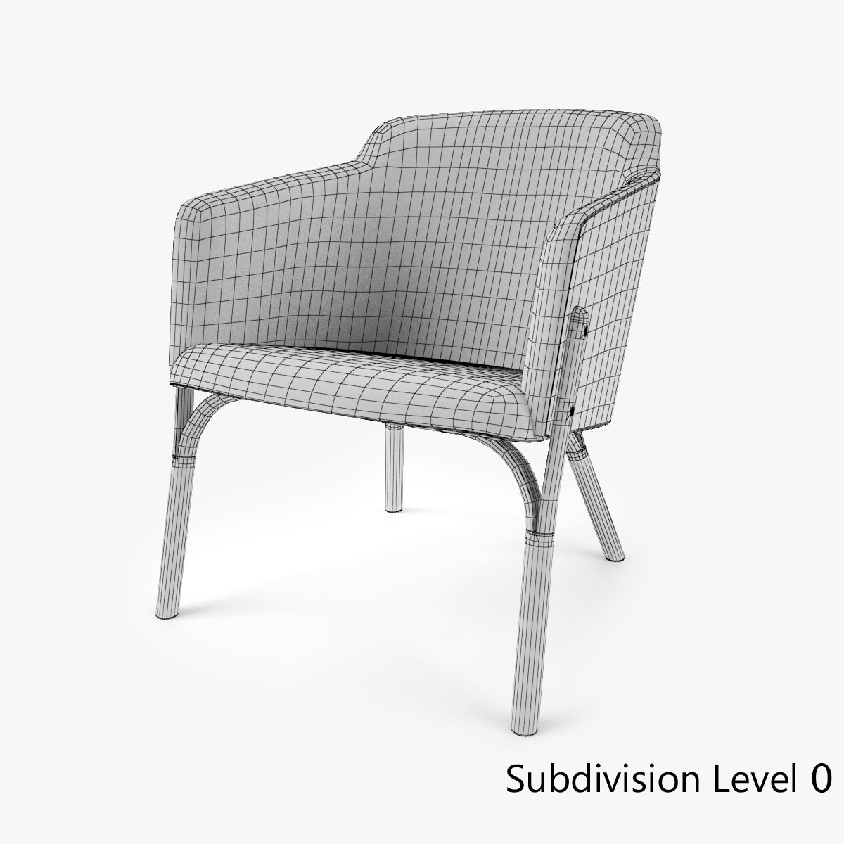 Ton Lounge Armchair Split 3D Model