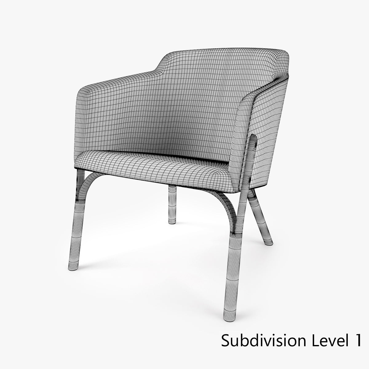 Ton Lounge Armchair Split 3D Model