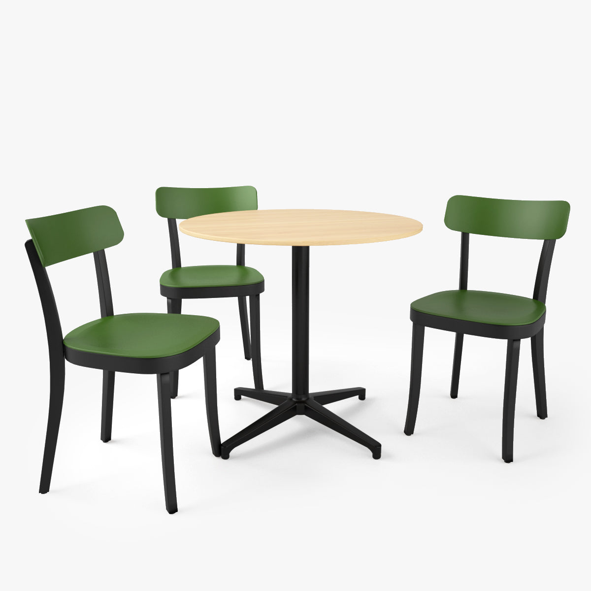 FREE Vitra Basel Chair and Bistro Round Table 3D Model