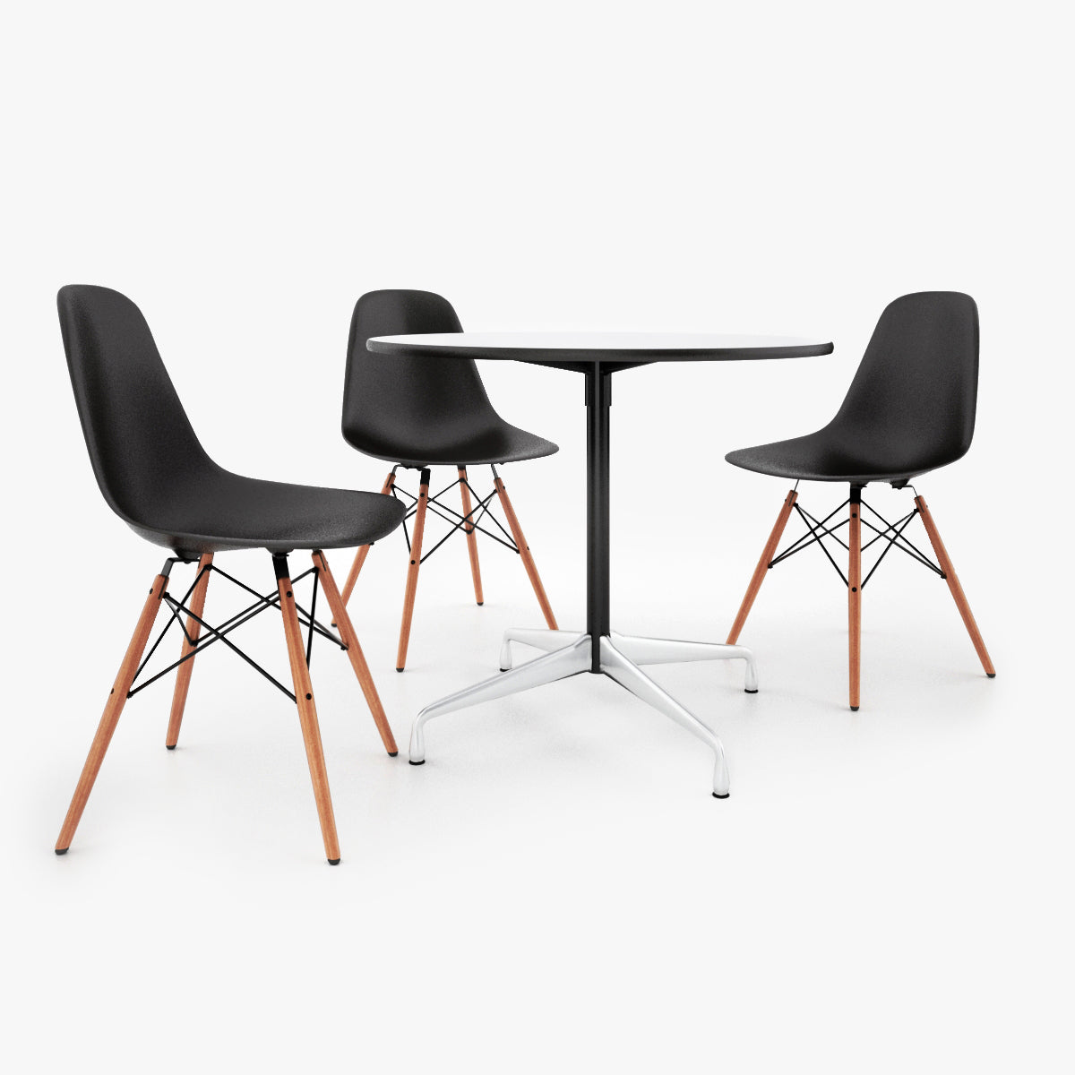 Vitra DSW Chair and Eames Table 3D Model