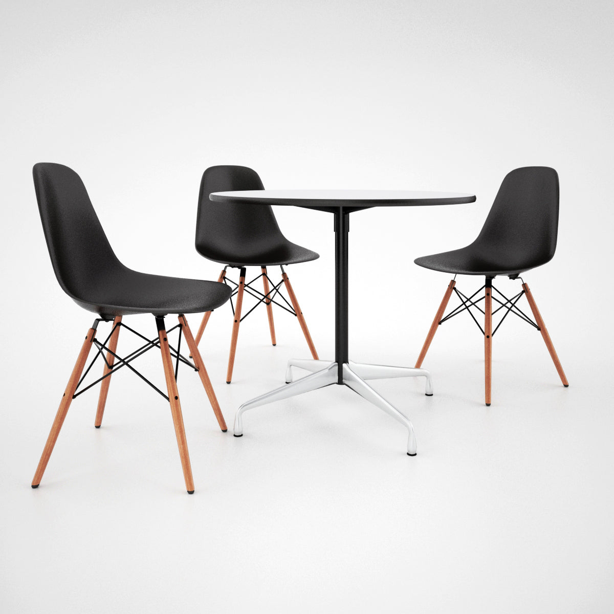 Vitra DSW Chair and Eames Table 3D Model