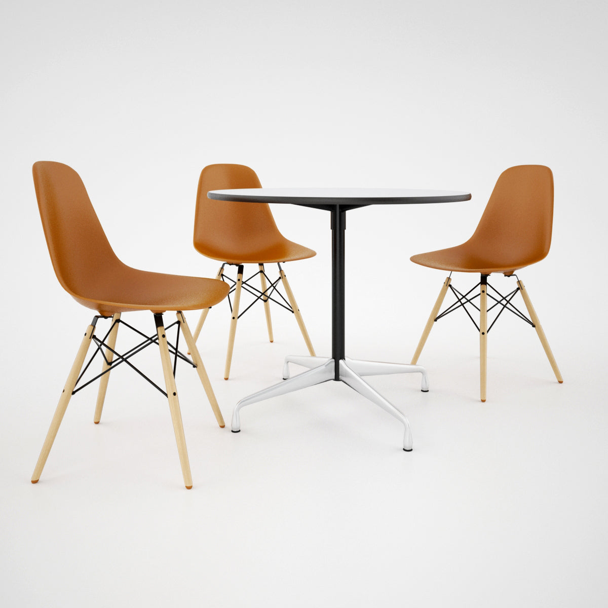Vitra DSW Chair and Eames Table 3D Model