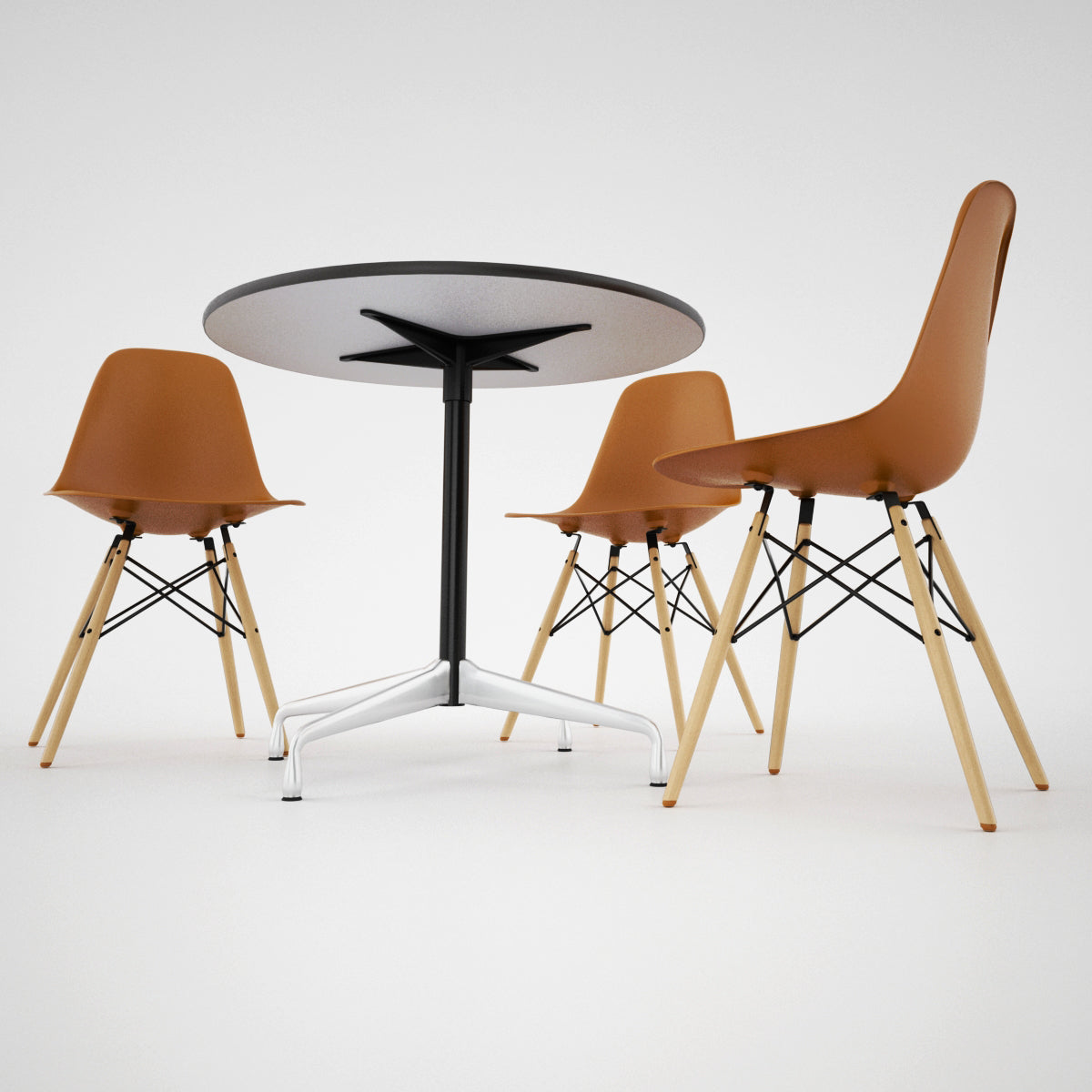 Vitra DSW Chair and Eames Table 3D Model