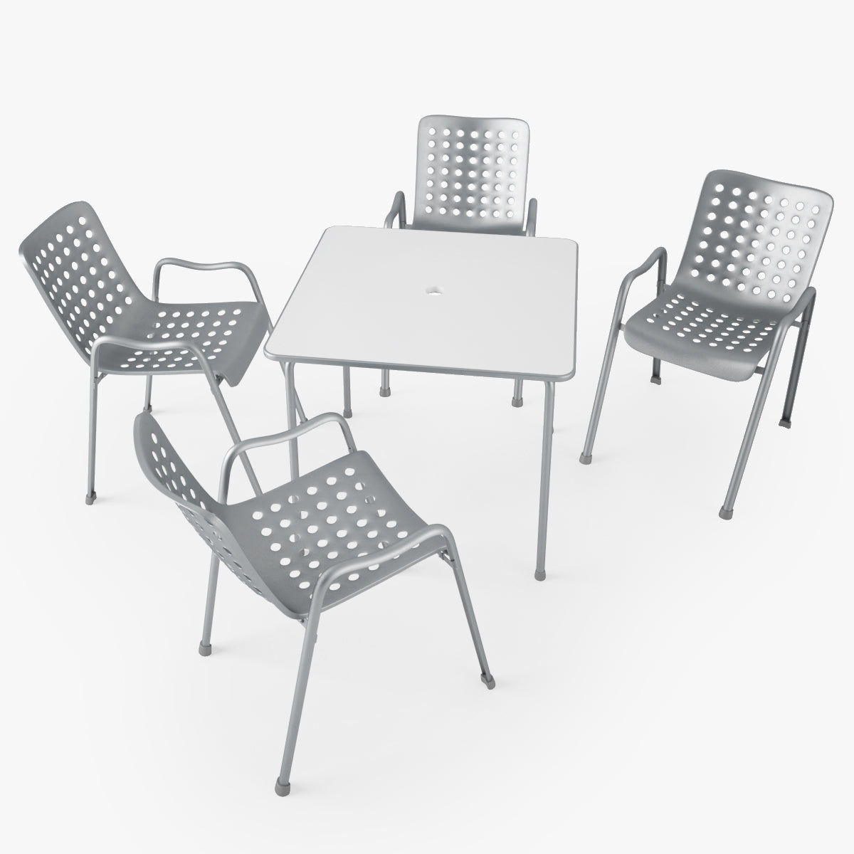 Vitra Landi Chair and Davy Table 3D Model