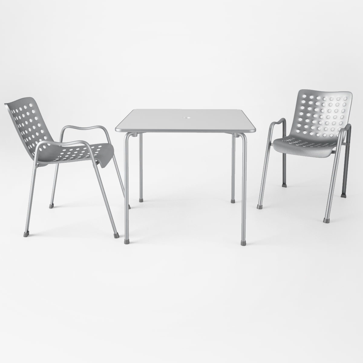 Vitra Landi Chair and Davy Table 3D Model