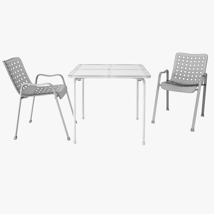 Vitra Landi Chair and Davy Table 3D Model