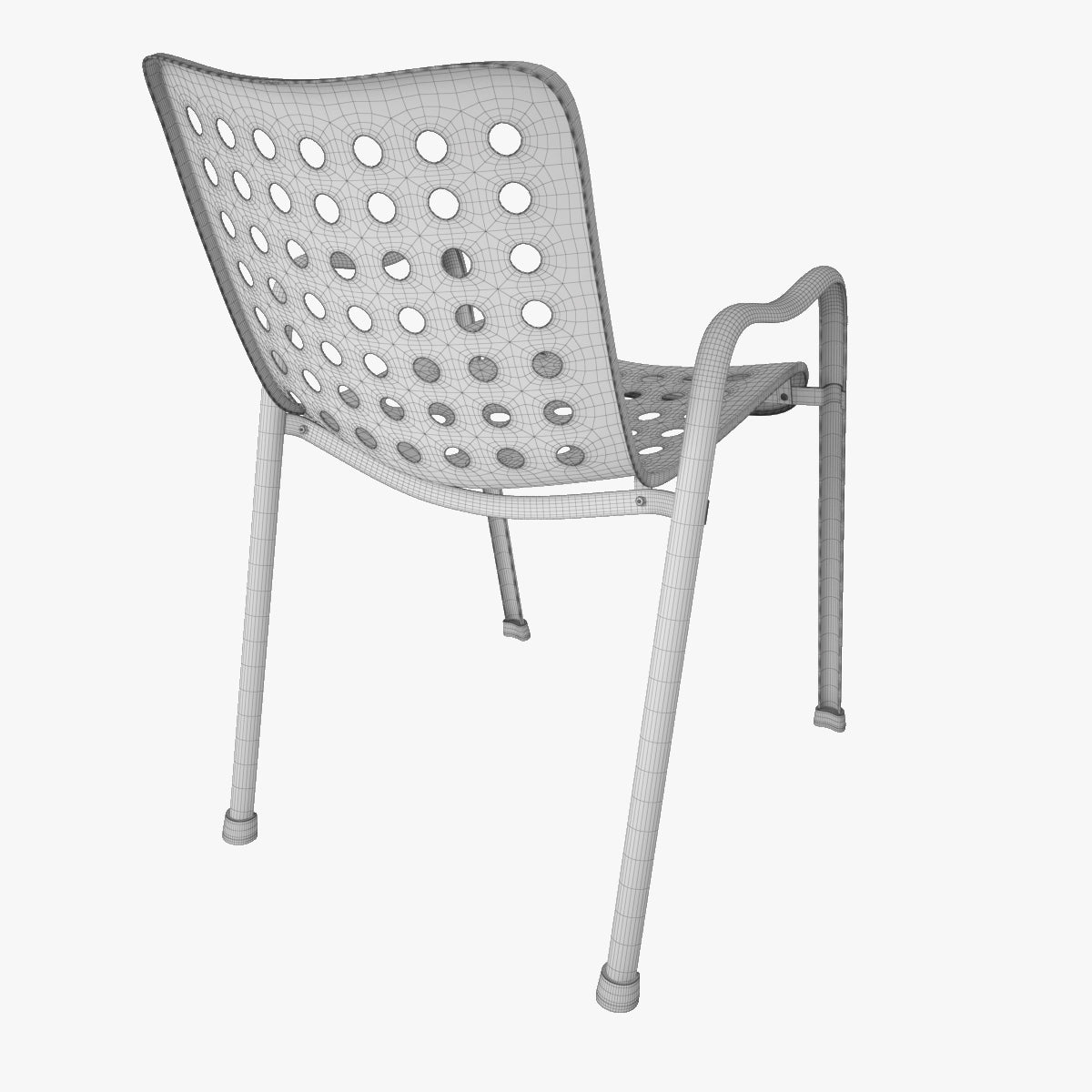 Vitra Landi Chair and Davy Table 3D Model