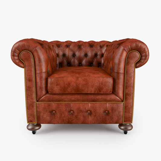 William Blake Armchair Chesterfield Leather 3D Model