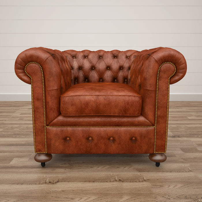 William Blake Armchair Chesterfield Leather 3D Model