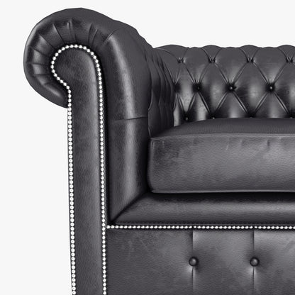 William Blake Armchair Chesterfield Leather 3D Model