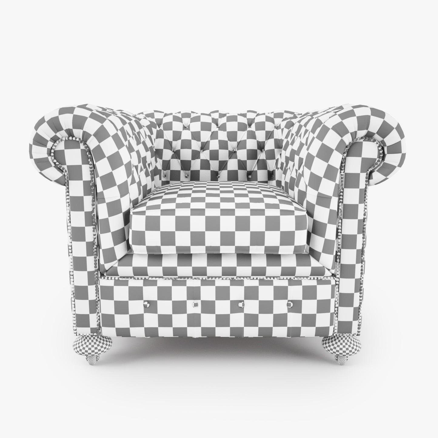 William Blake Armchair Chesterfield Leather 3D Model