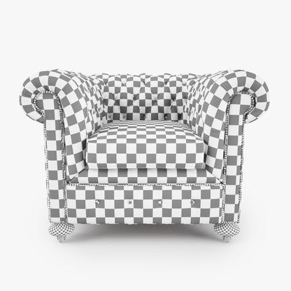 William Blake Armchair Chesterfield Leather 3D Model