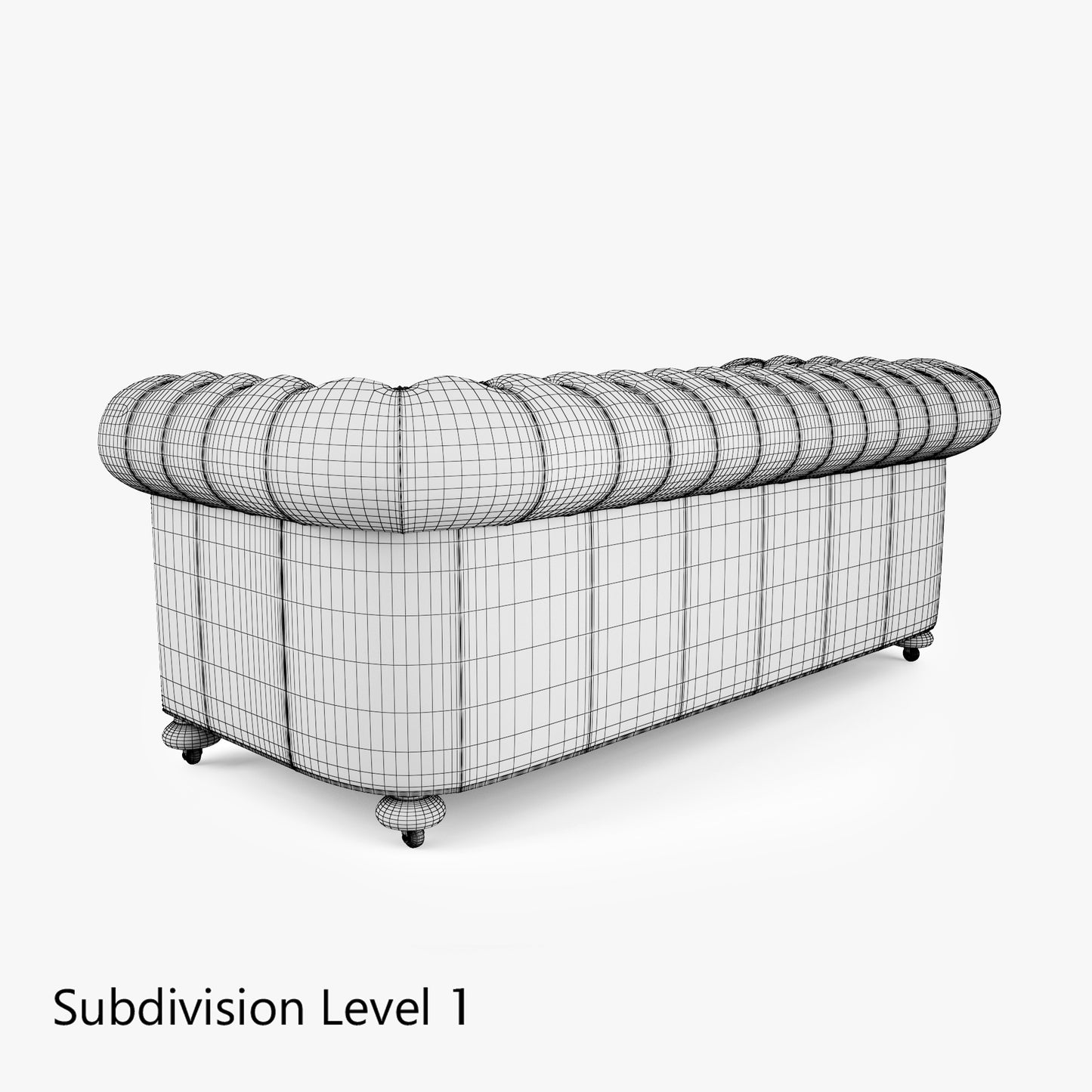 William Blake Chesterfield Sofa Set 3D Model