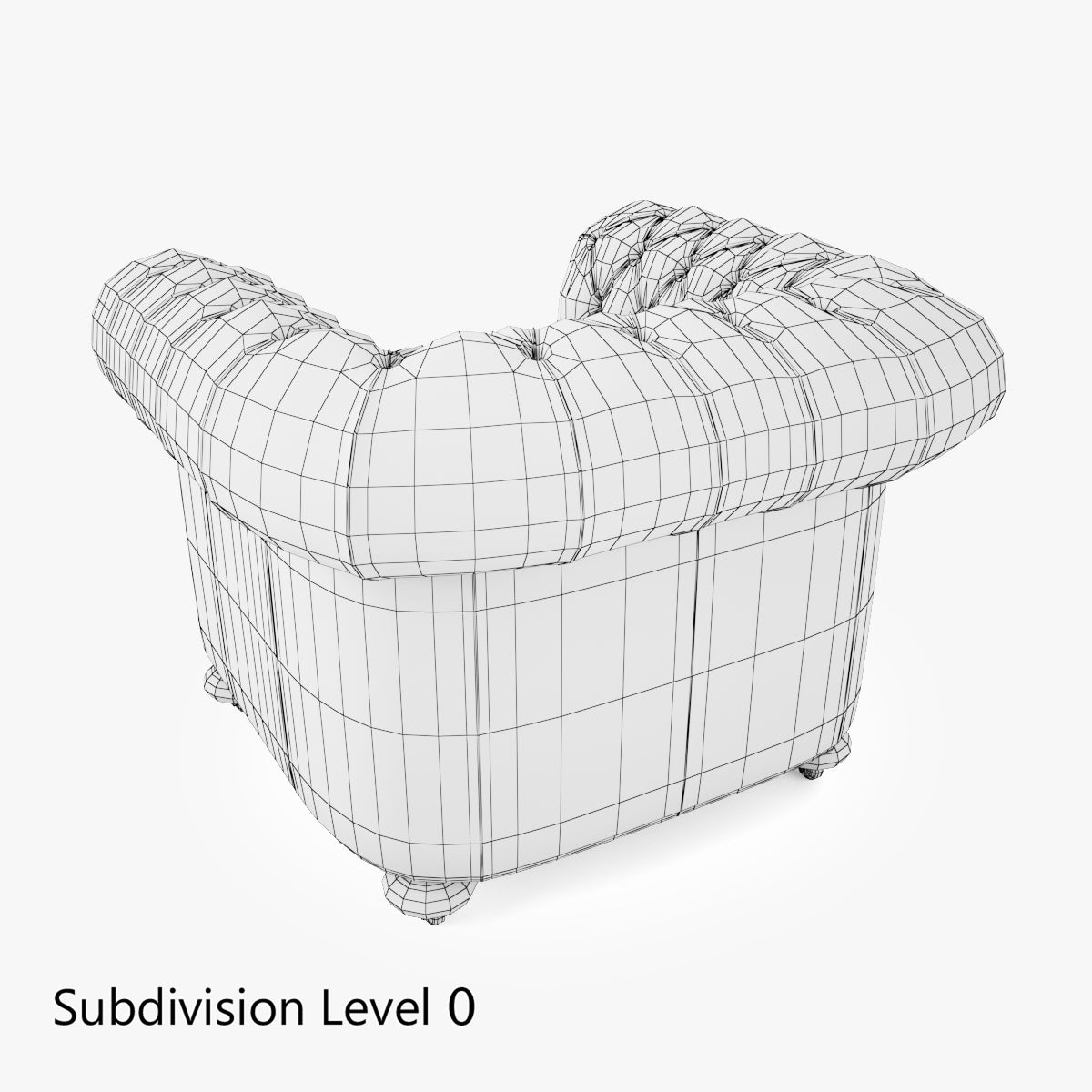 William Blake Chesterfield Sofa Set 3D Model