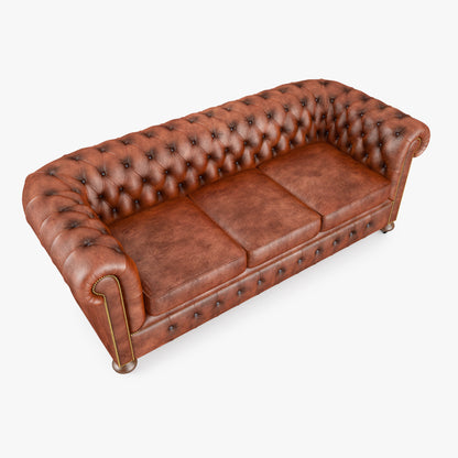 William Blake Sofa Chesterfield Leather 3D Model