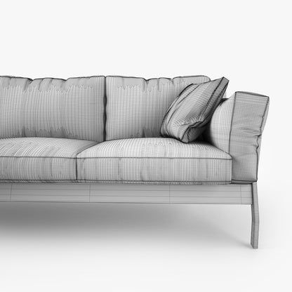 Cassina Eloro Sofa and Armchair 3D Model