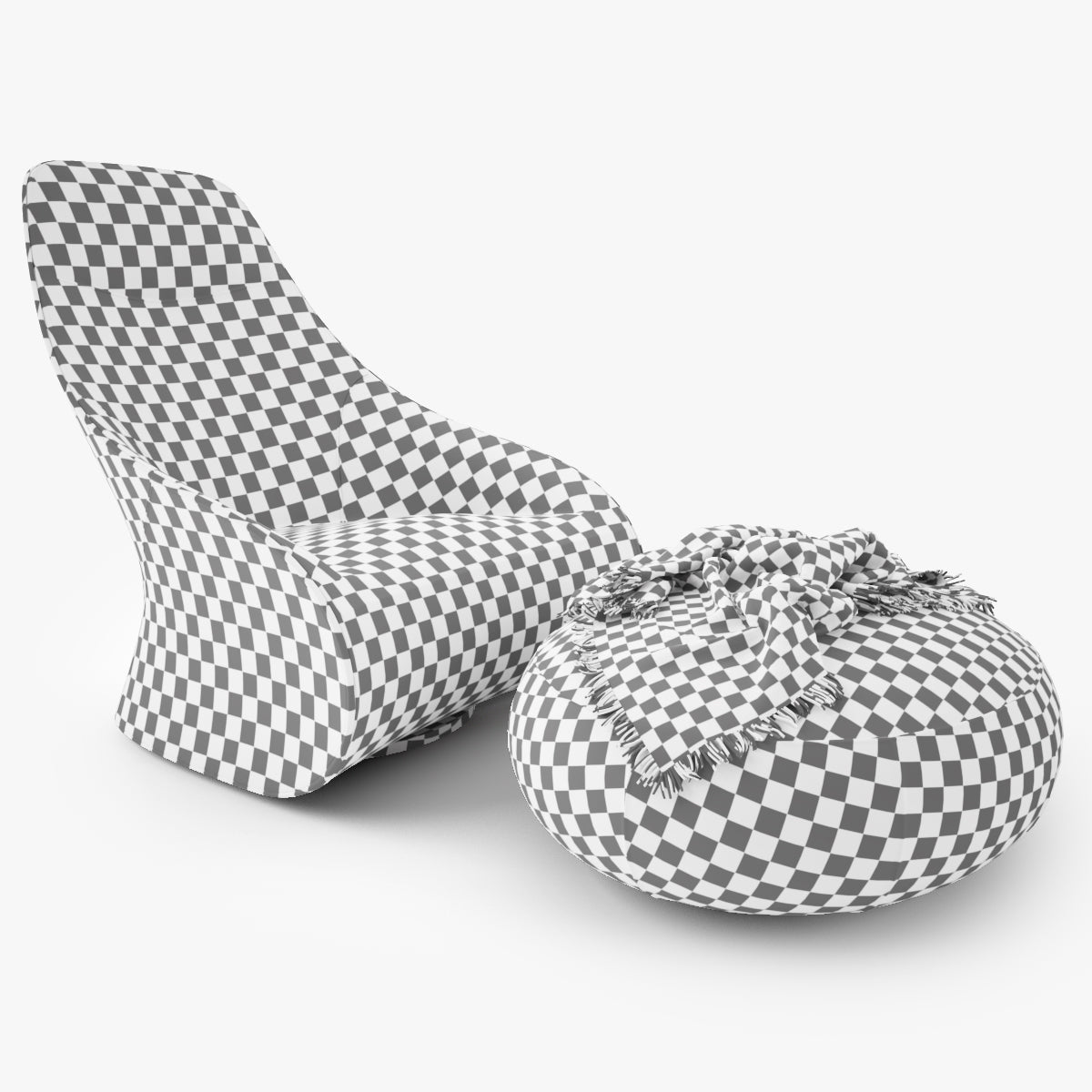 Zanotta Derby Armchair and Pouf 3D Model