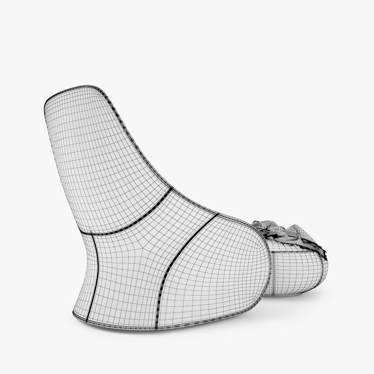 Zanotta Derby Armchair and Pouf 3D Model