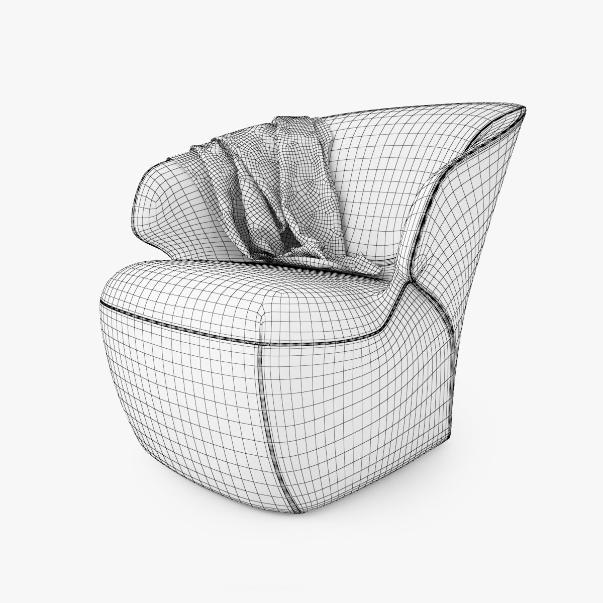 Zanotta Arom Armchair 3D Model