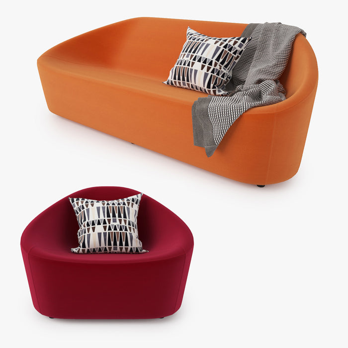FREE Zanotta Club Sofa and Armchair 3D Model