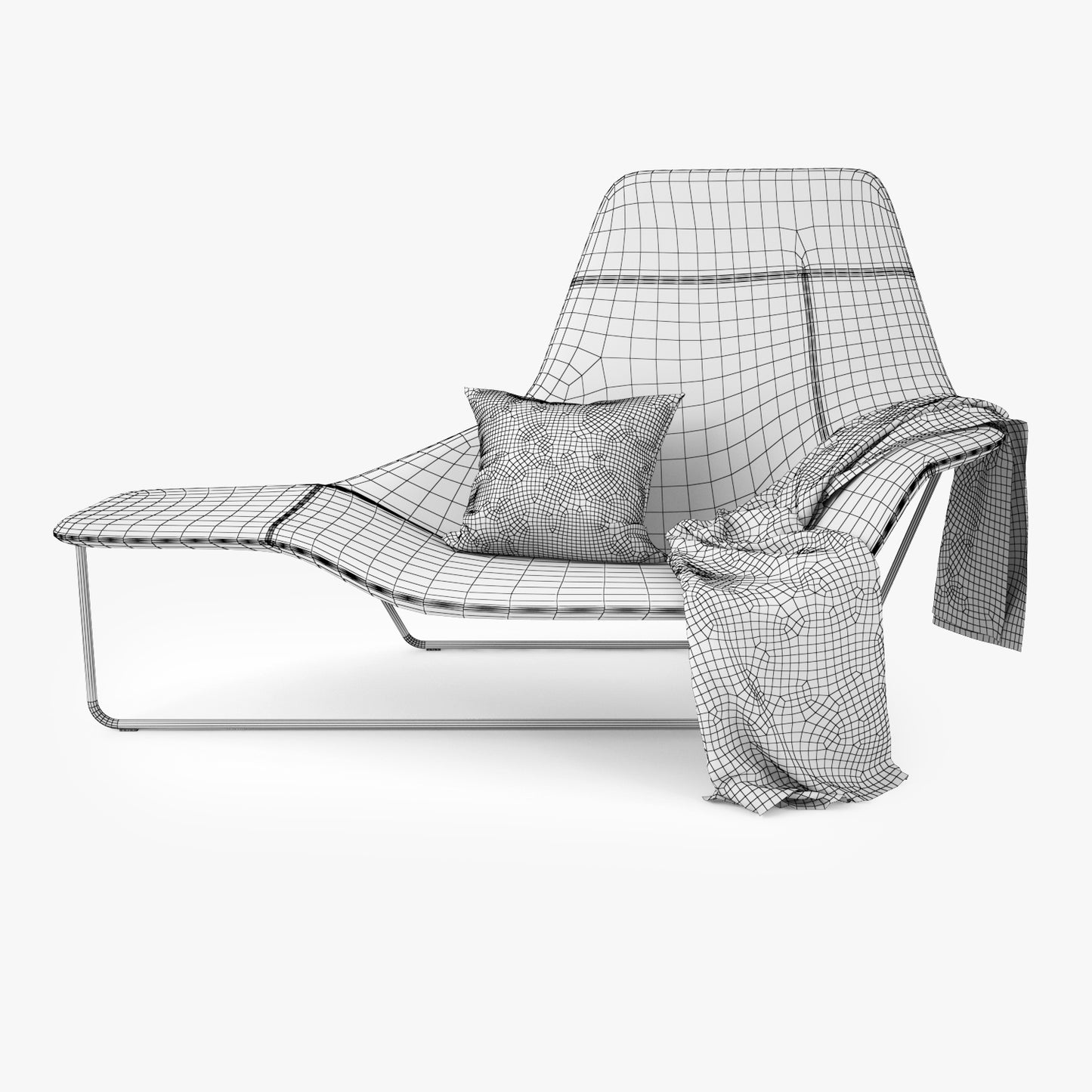 FREE Zanotta Lama Lounge Chair 3D Model