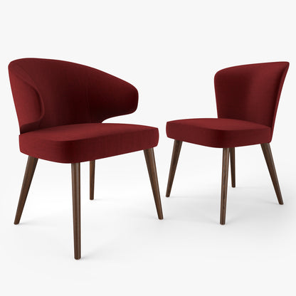 FREE Modern Dining Chair and Armchair 3D Model