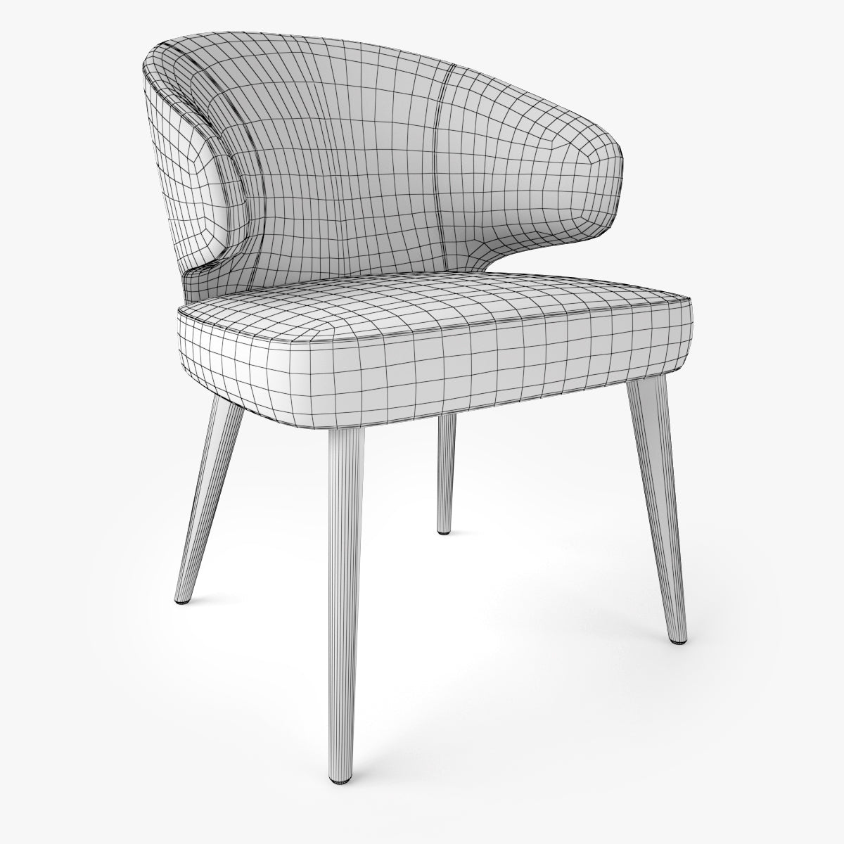 FREE Modern Dining Armchair 3D Model