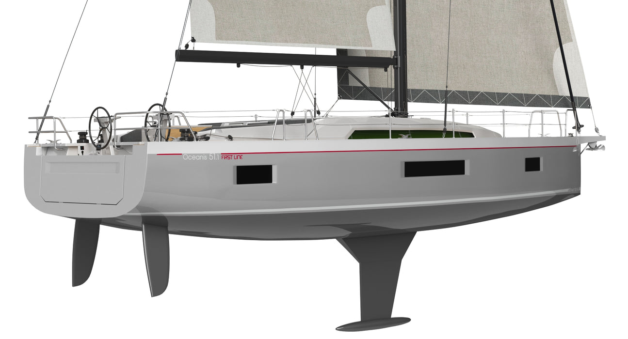 Beneteau Oceanis 51.1 Sailing Yacht 3D Model