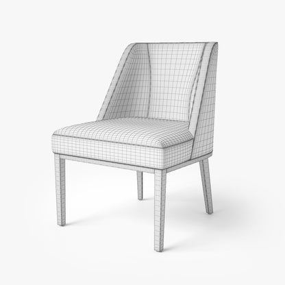 Bright Chair - Eno Side Chair with High Back 3D Model