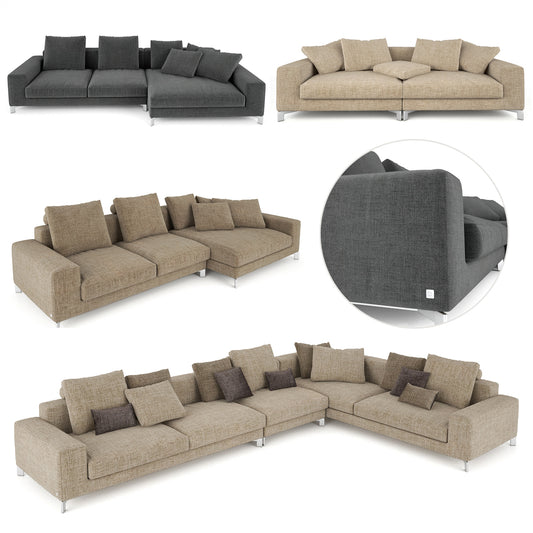 Busnelli Take it easy Sofa Set 3D Model