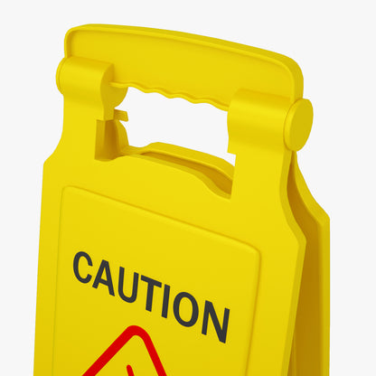 Caution Wet Floor Safety Sign 3D Model