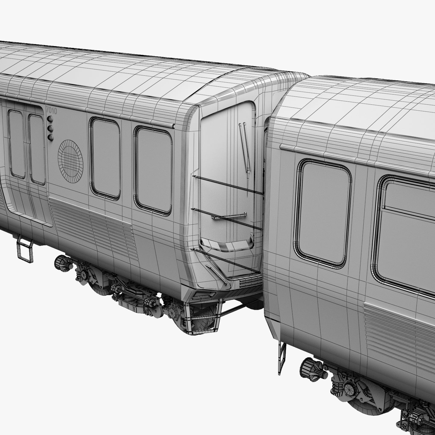 Chicago CTA Train 7000 Series 3D Model