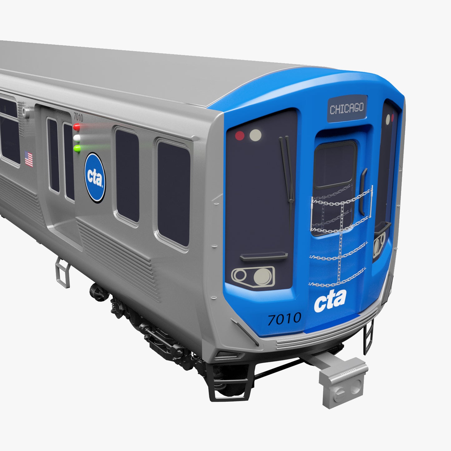 Chicago CTA Train 7000 Series 3D Model